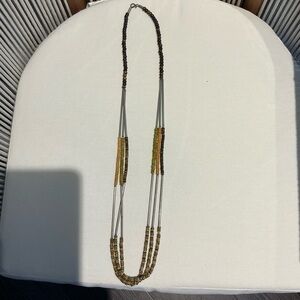 Chico's Gold and Brown Multi-Strand Necklace